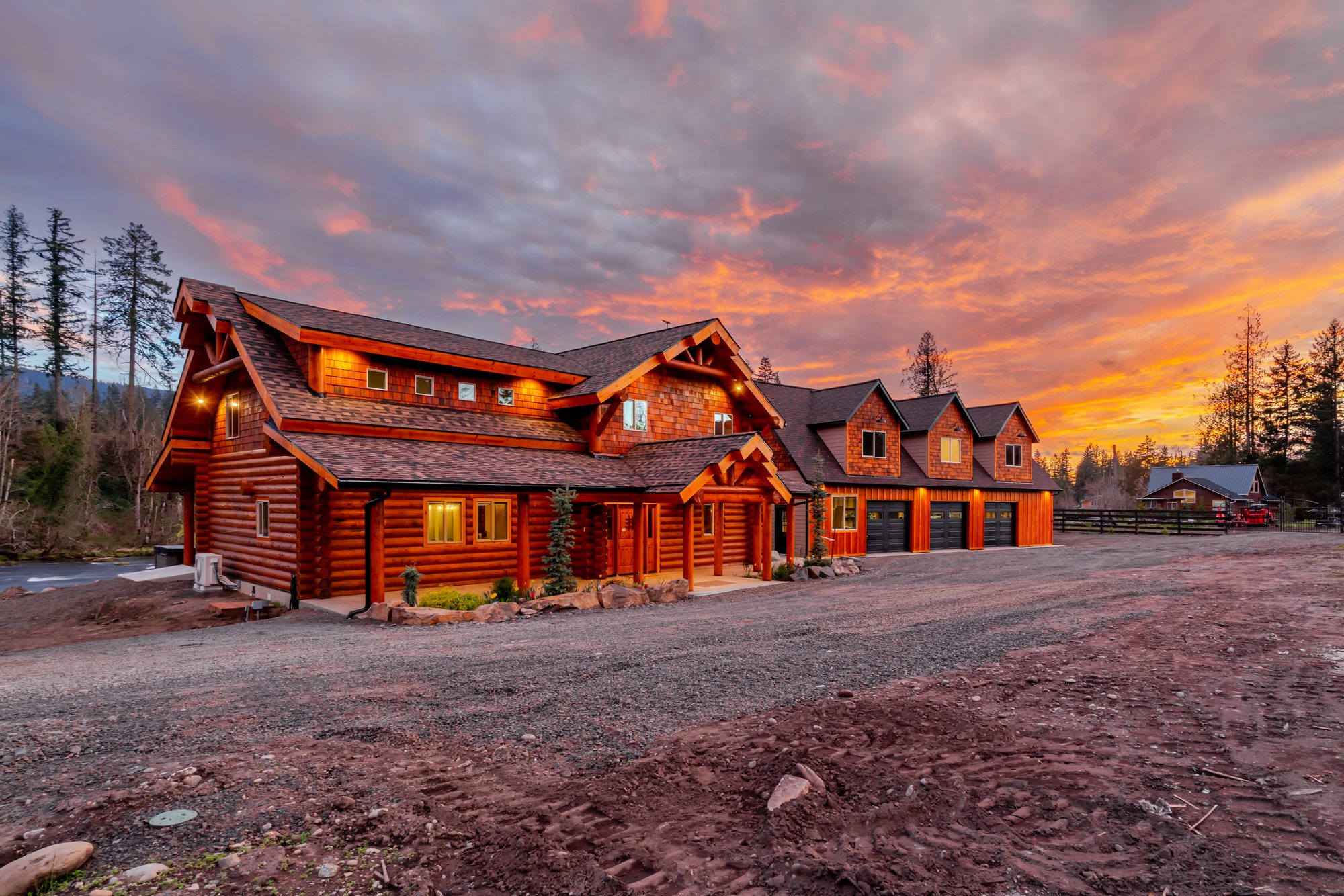 The lodge at twilight