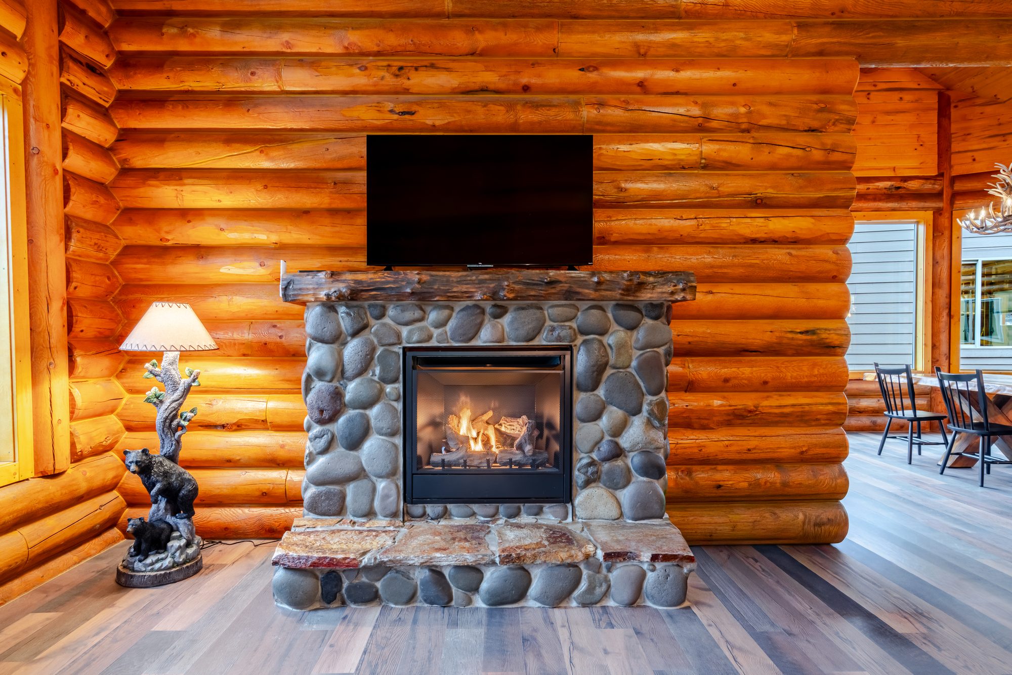 The great room hearth